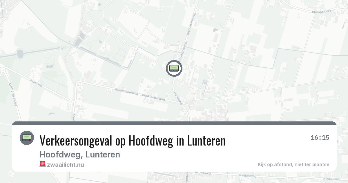 Verkeersongeval op Hoofdweg in Lunteren — 23 jul 2026