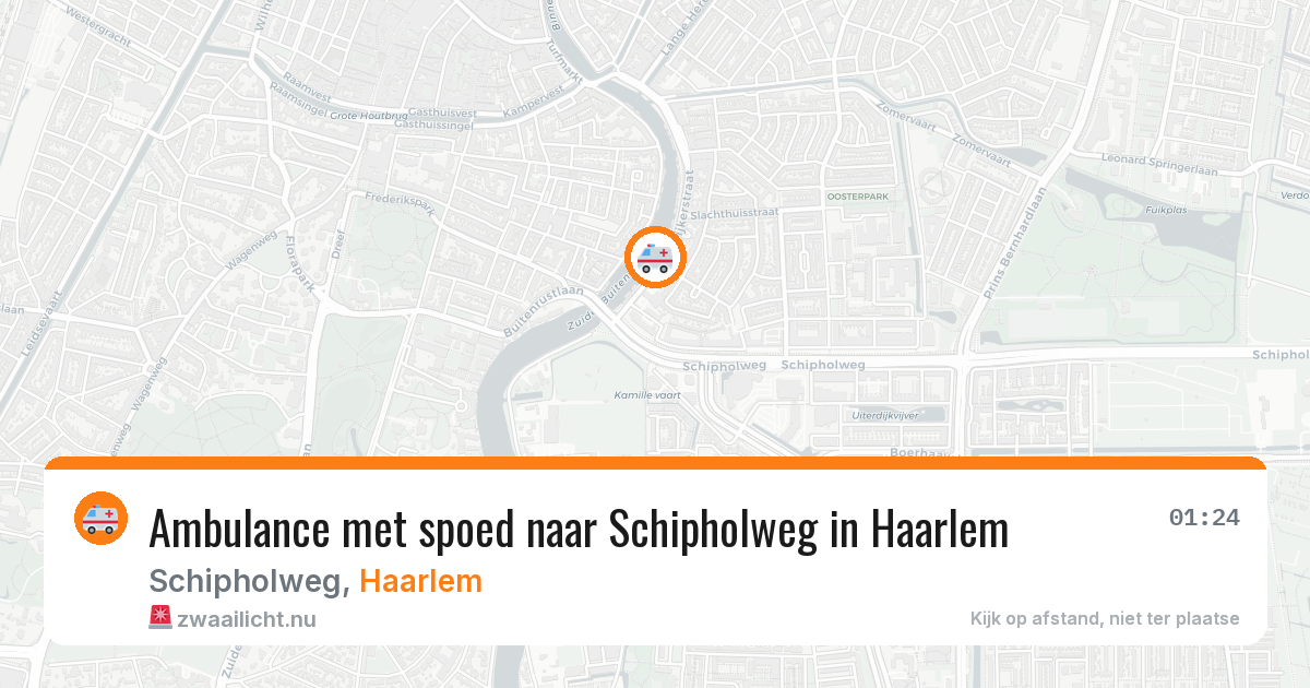 Ambulance met spoed naar Schipholweg in Haarlem — 15 jul 2026