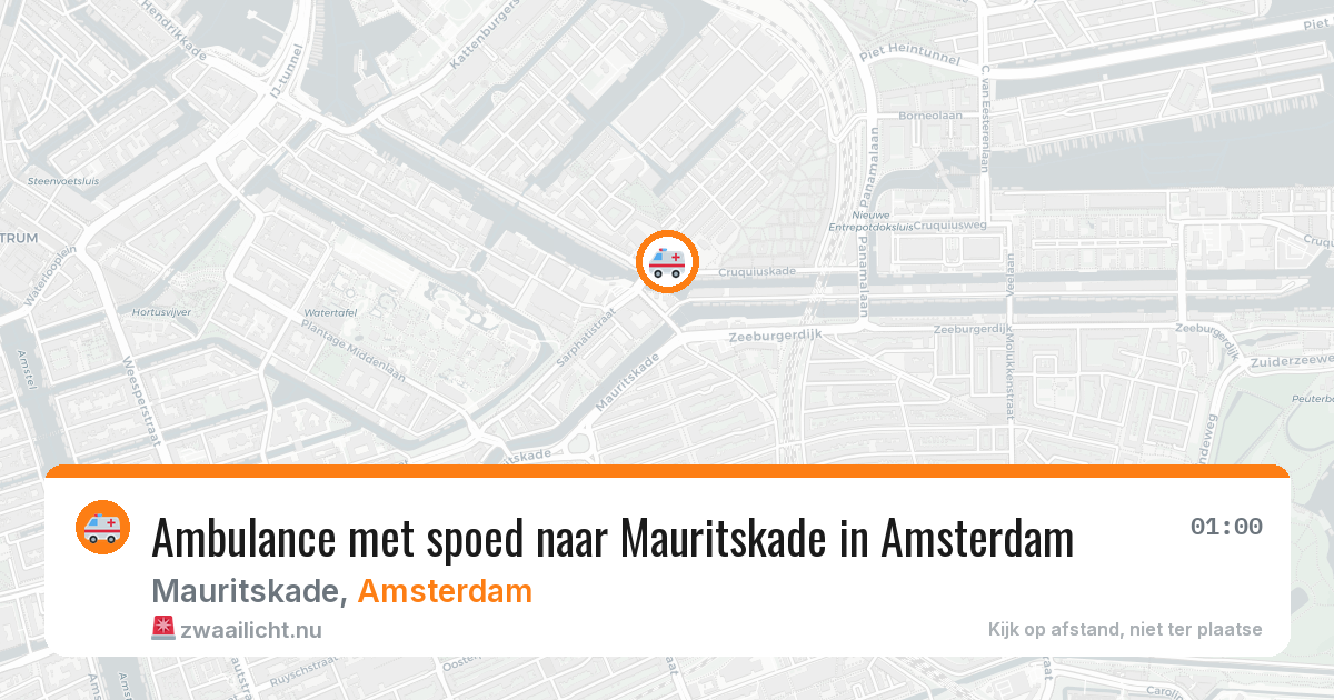 Ambulance met spoed naar Mauritskade in Amsterdam — 20 mei 2026