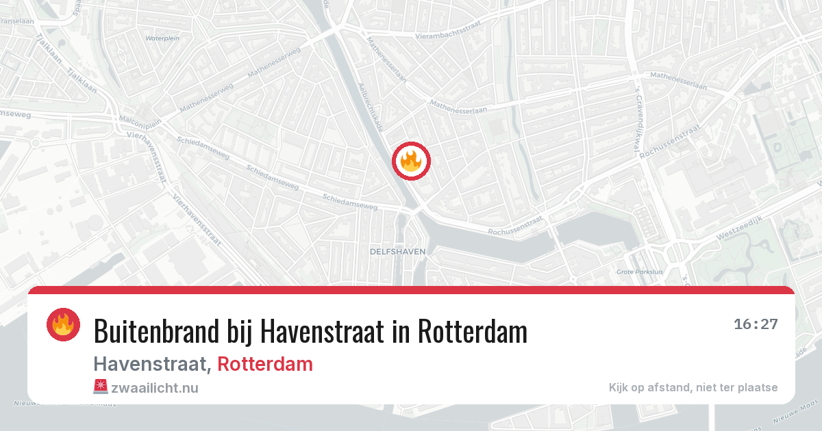 Buitenbrand bij Havenstraat in Rotterdam — 12 jul 2026