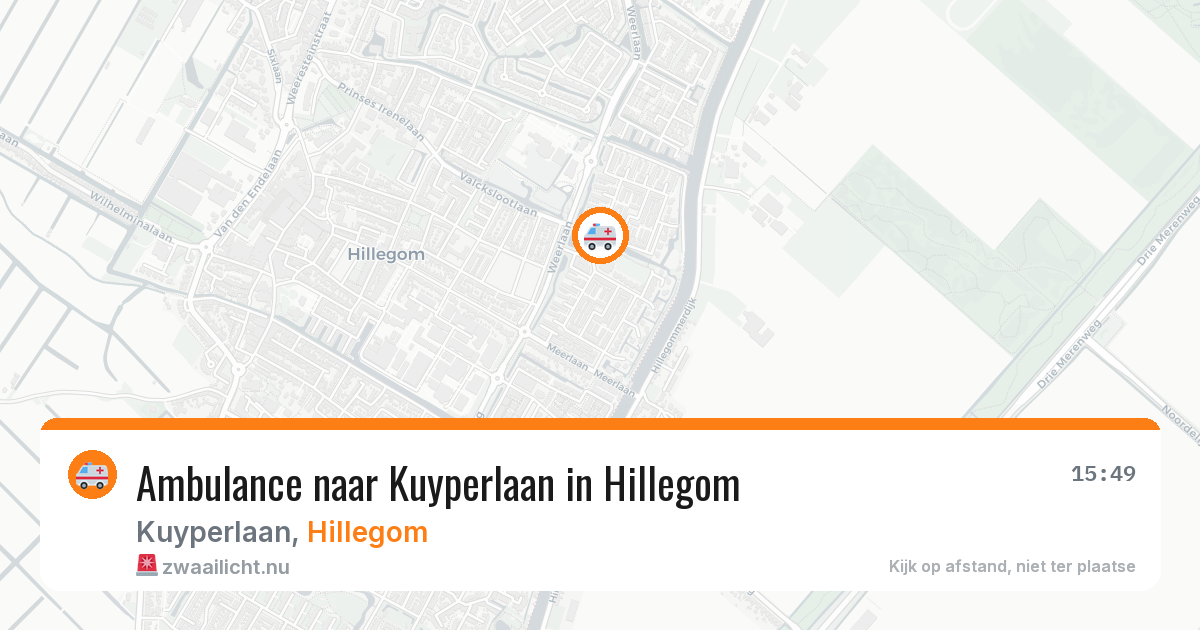 Ambulance naar Kuyperlaan in Hillegom — 27 apr 2026