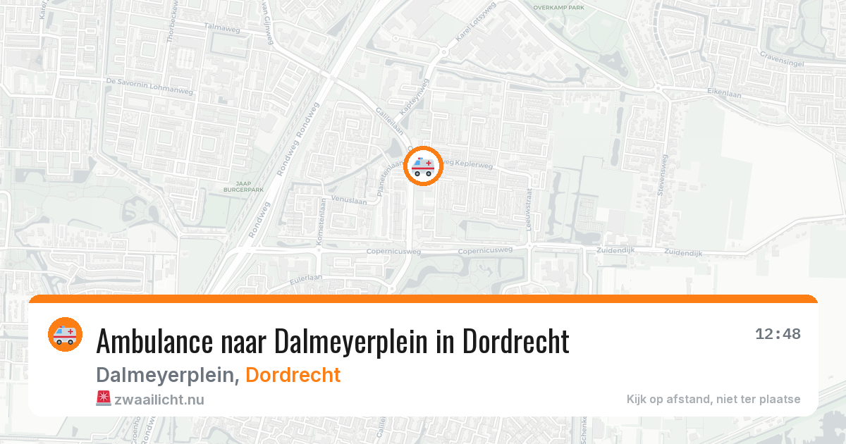 Ambulance naar Dalmeyerplein in Dordrecht — 21 jul 2026
