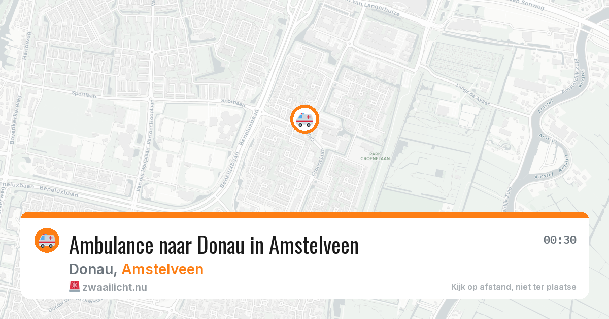 Ambulance naar Donau in Amstelveen — 3 jun 2026
