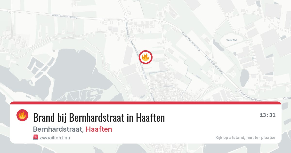 Brand bij Bernhardstraat in Haaften — 13 feb 2026