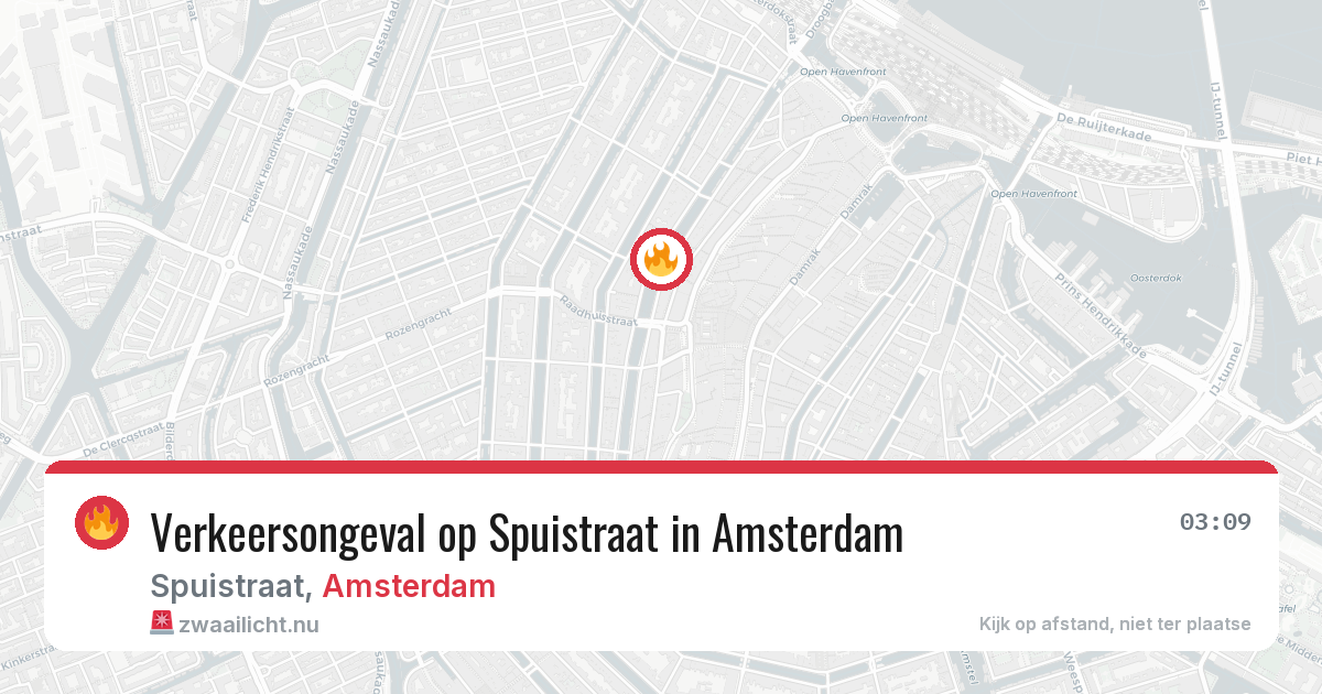 Verkeersongeval op Spuistraat in Amsterdam — 18 jul 2026