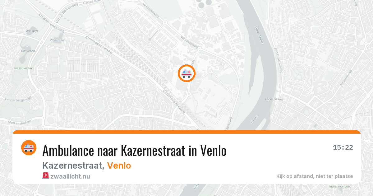 Ambulance naar Kazernestraat in Venlo — 25 jul 2026
