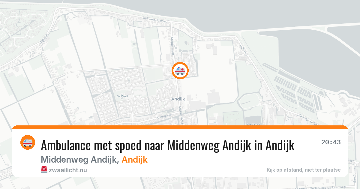 Ambulance met spoed naar Middenweg Andijk in Andijk — 12 mei 2026