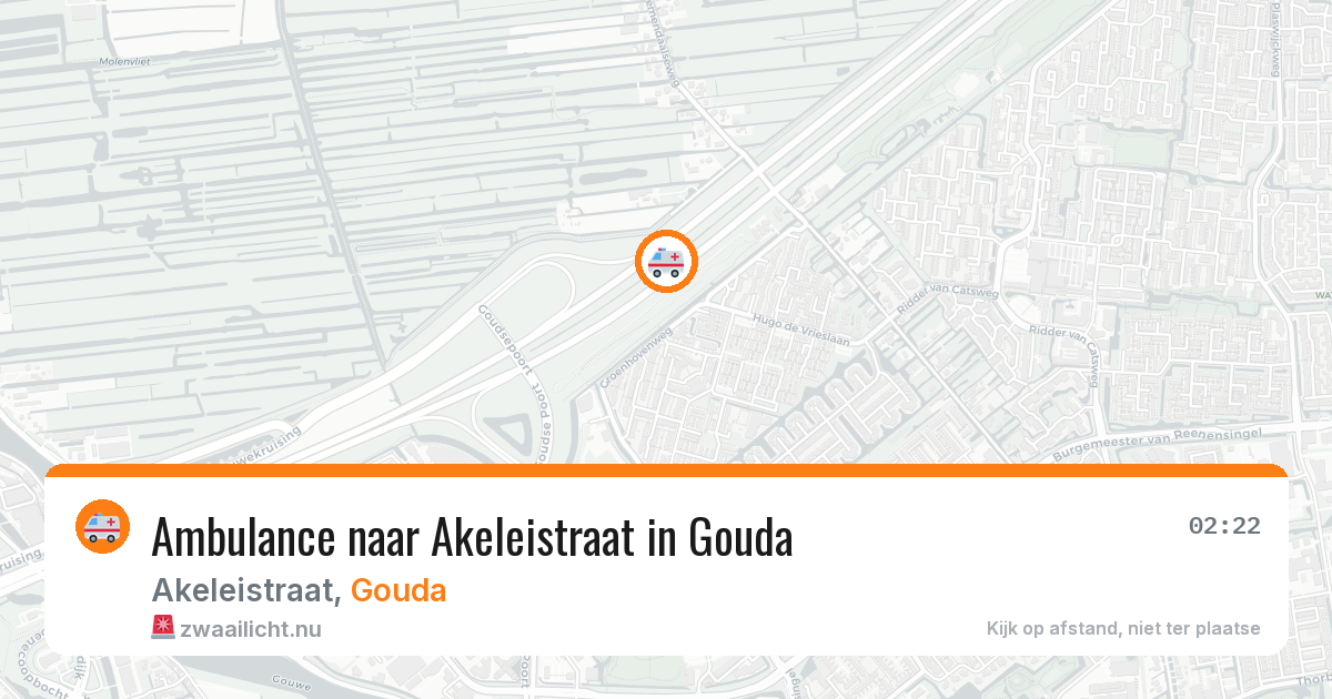 Ambulance naar Akeleistraat in Gouda — 13 jul 2026