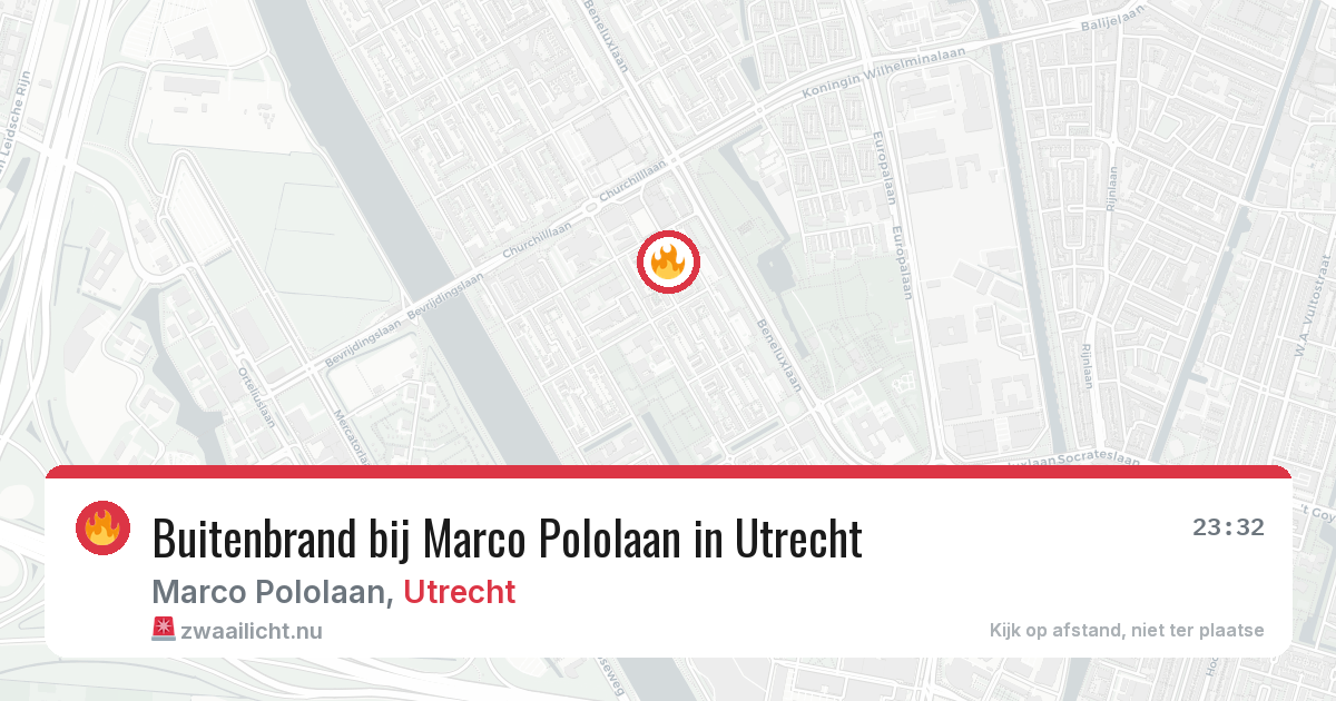 Buitenbrand bij Marco Pololaan in Utrecht — 20 jul 2026