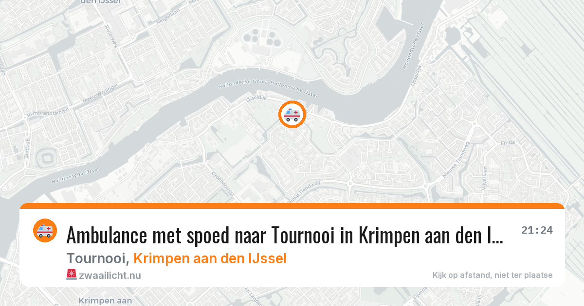 Ambulance met spoed naar Tournooi in Krimpen aan den IJssel — 15 mrt 2026