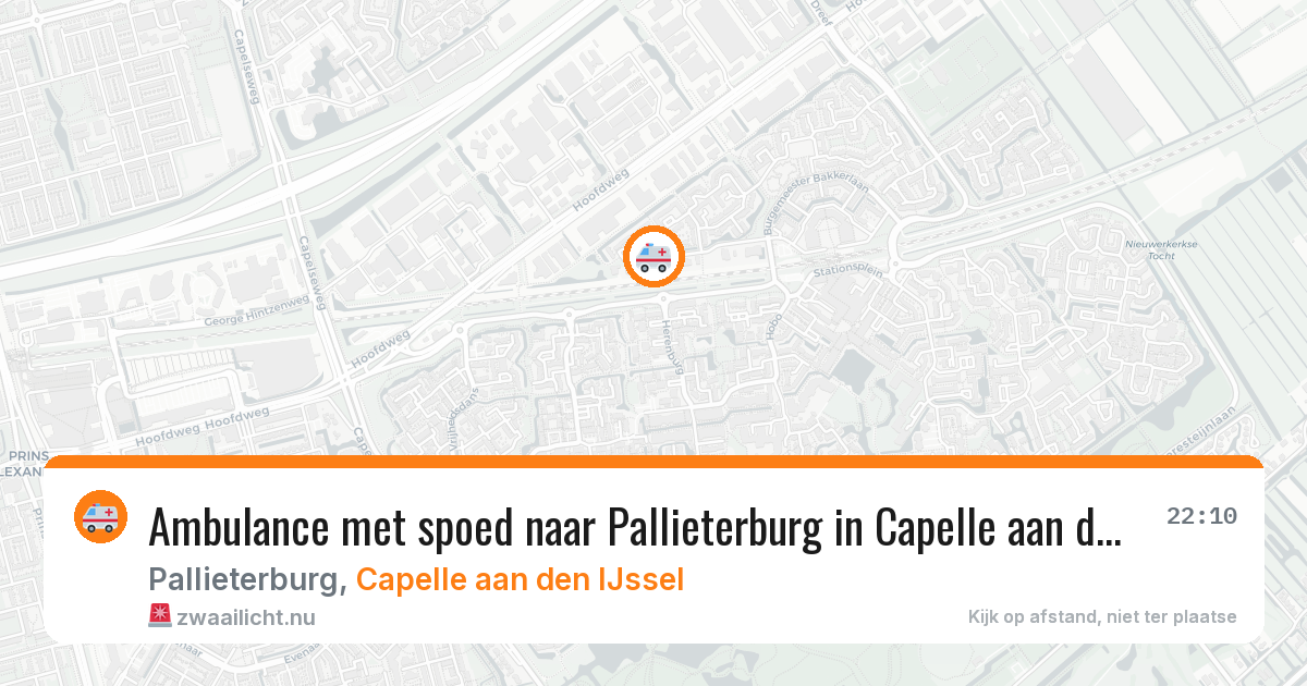 Ambulance met spoed naar Pallieterburg in Capelle aan den IJssel — 28 mrt 2026