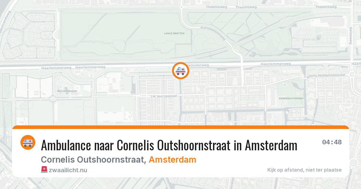 Ambulance naar Cornelis Outshoornstraat in Amsterdam — 13 jul 2026
