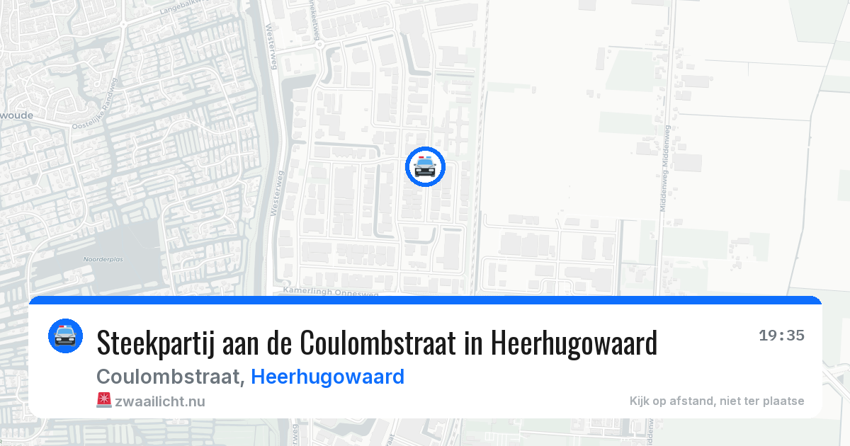 Steekpartij aan de Coulombstraat in Heerhugowaard — 1 jun 2026