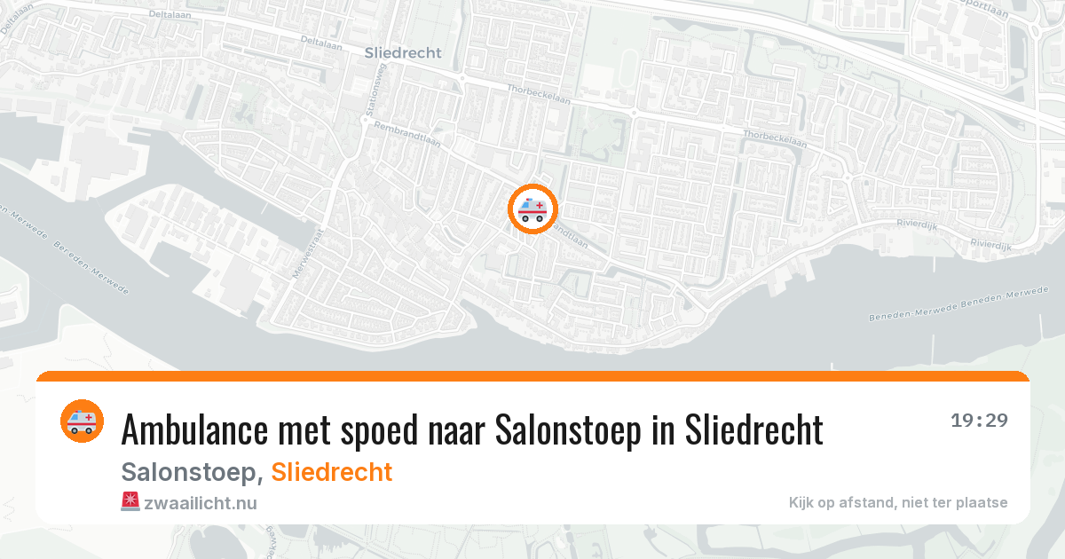 Ambulance met spoed naar Salonstoep in Sliedrecht — 19 jan 2026