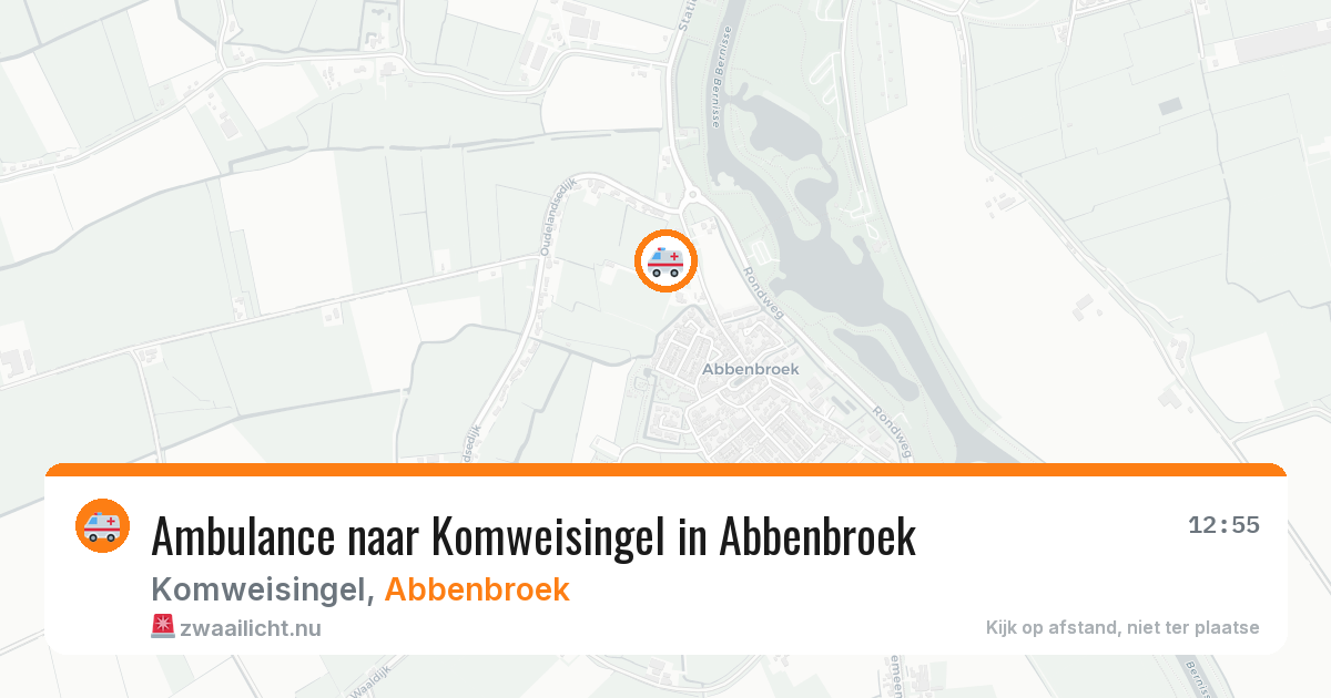 Ambulance naar Komweisingel in Abbenbroek — 13 jul 2026