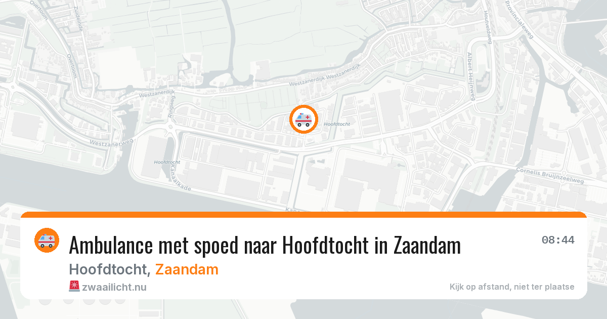 Ambulance met spoed naar Hoofdtocht in Zaandam — 8 apr 2026