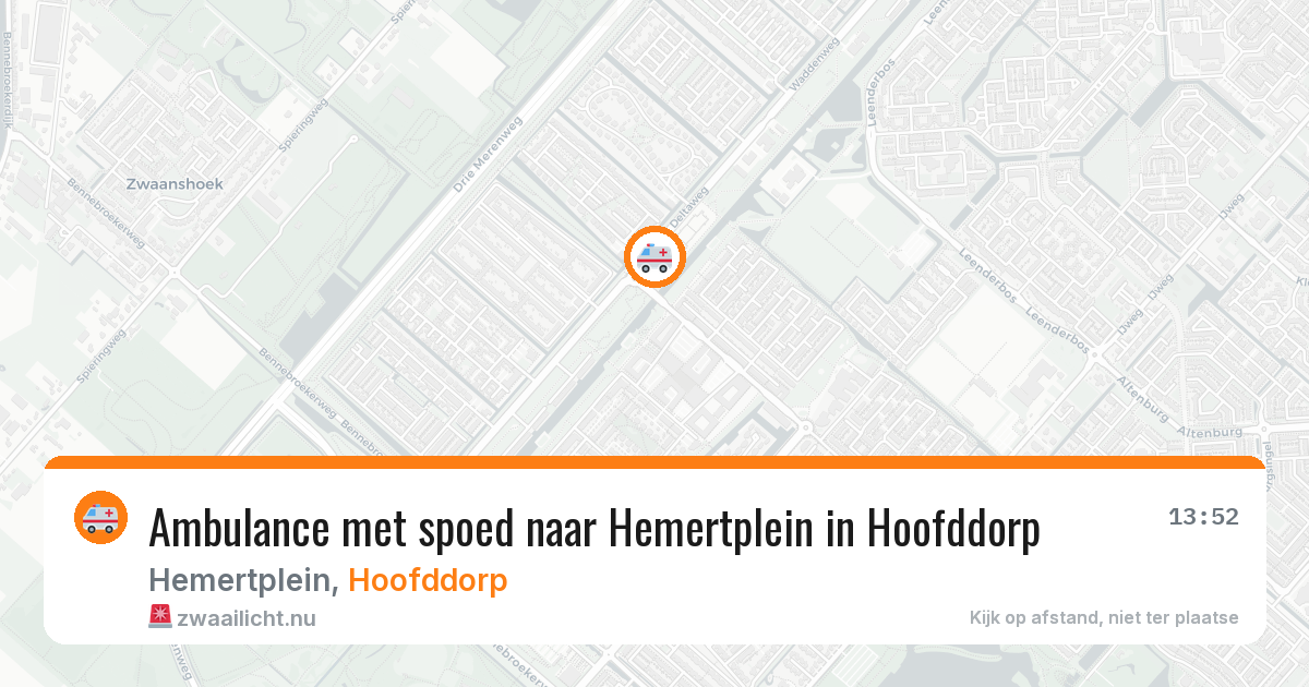 Ambulance met spoed naar Hemertplein in Hoofddorp — 17 jan 2026