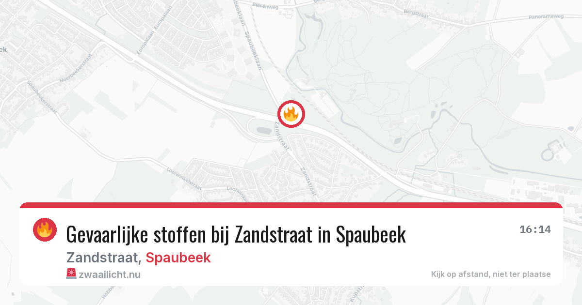 Gevaarlijke stoffen bij Zandstraat in Spaubeek — 4 jun 2026
