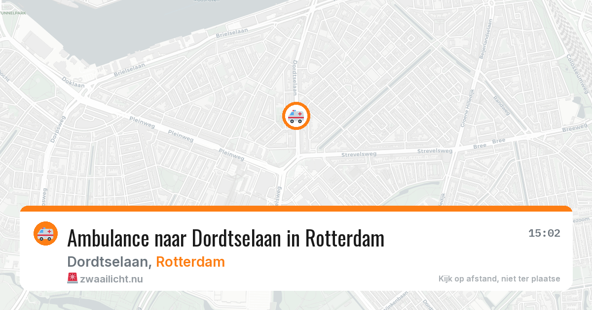 Ambulance naar Dordtselaan in Rotterdam — 25 mei 2026