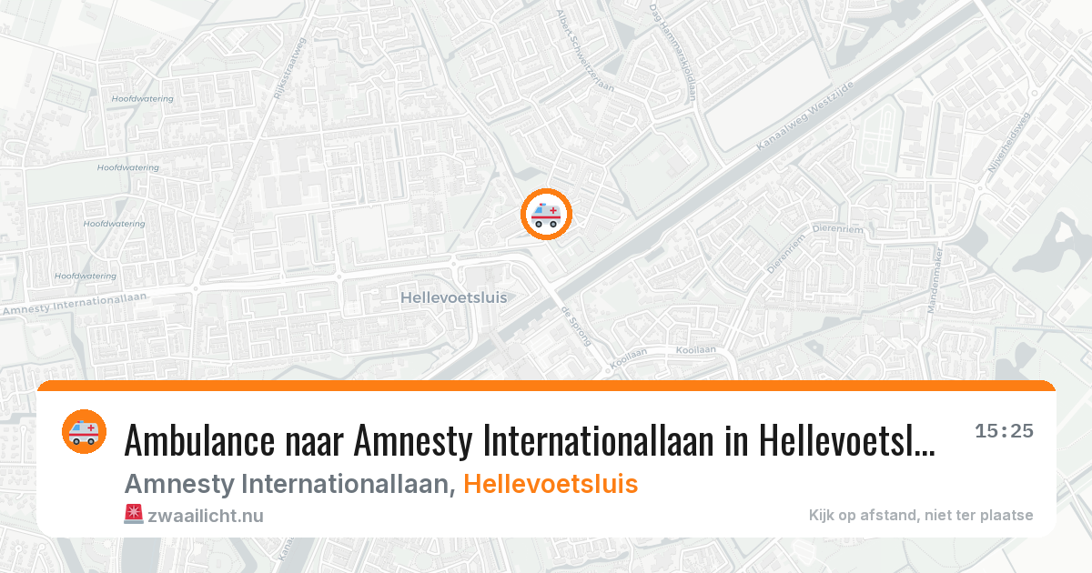 Ambulance naar Amnesty Internationallaan in Hellevoetsluis — 17 jul 2026