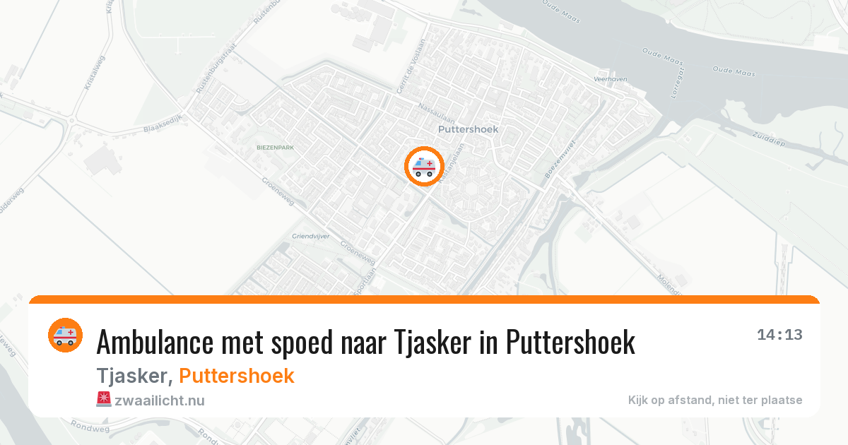 Ambulance met spoed naar Tjasker in Puttershoek — 18 jul 2026