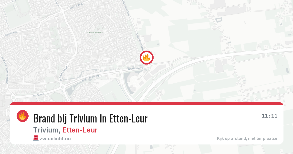 Brand bij Trivium in Etten-Leur — 26 jul 2026