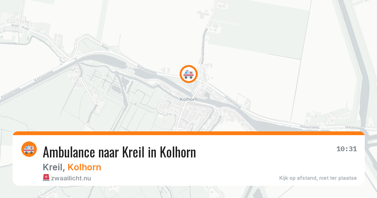 Ambulance naar Kreil in Kolhorn — 29 mei 2026