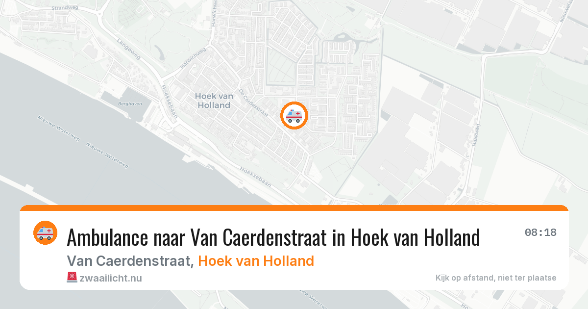 Ambulance naar Van Caerdenstraat in Hoek van Holland — 24 jul 2026