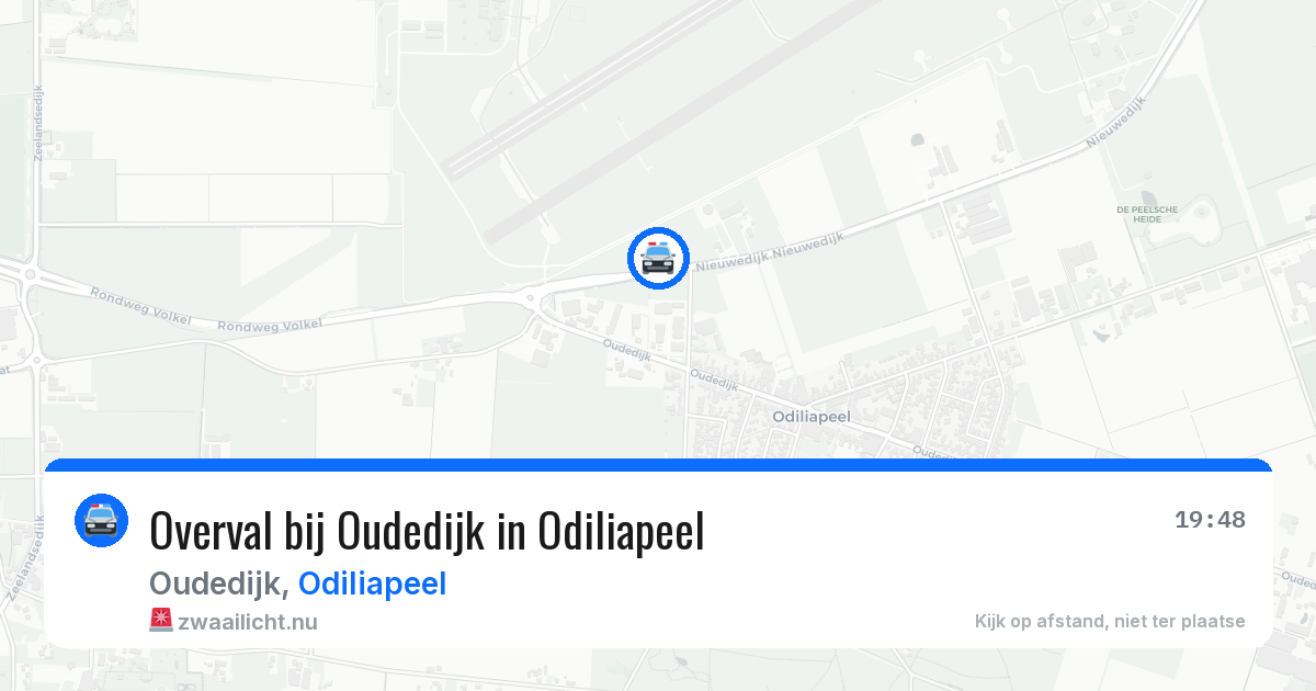 Overval bij Oudedijk in Odiliapeel — 19 jan 2026
