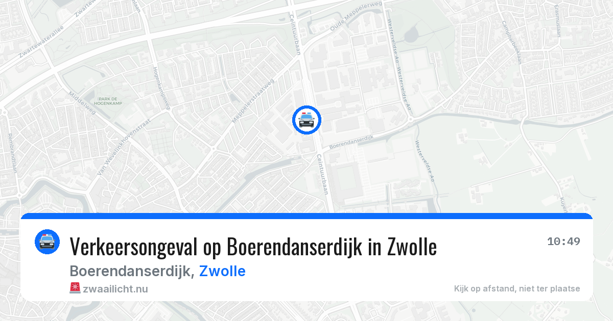 Verkeersongeval op Boerendanserdijk in Zwolle — 17 jul 2026