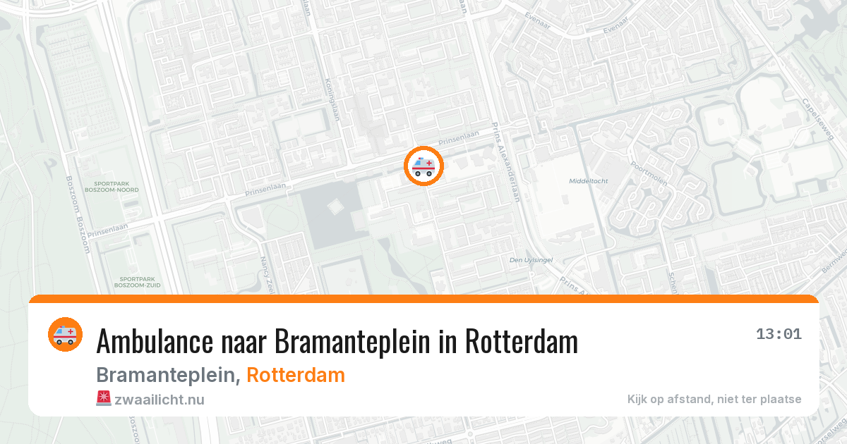 Ambulance naar Bramanteplein in Rotterdam — 18 mei 2026