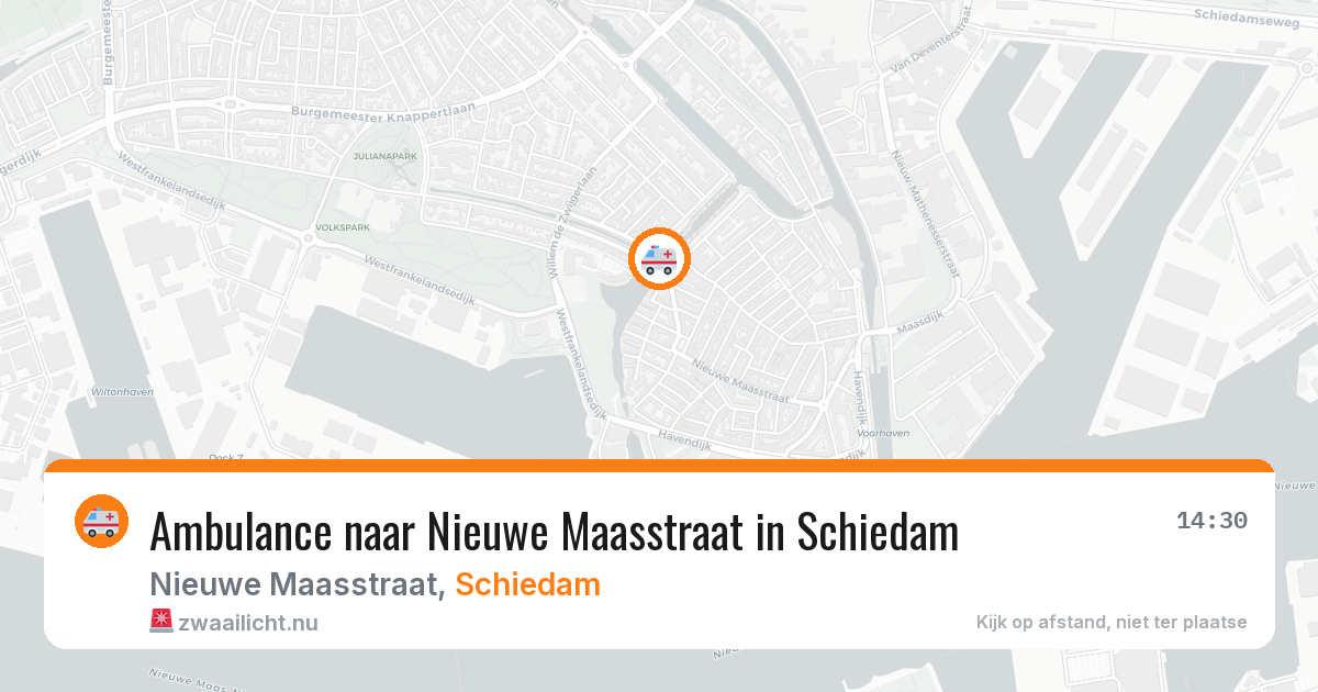 Ambulance naar Nieuwe Maasstraat in Schiedam — 12 jul 2026