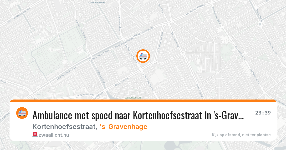 Ambulance met spoed naar Kortenhoefsestraat in 's-Gravenhage — 7 mrt 2026
