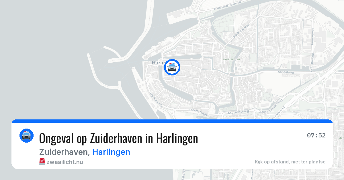 Ongeval op Zuiderhaven in Harlingen — 20 apr 2026