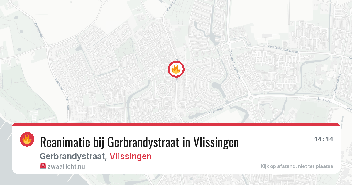 Reanimatie bij Gerbrandystraat in Vlissingen — 31 mei 2026