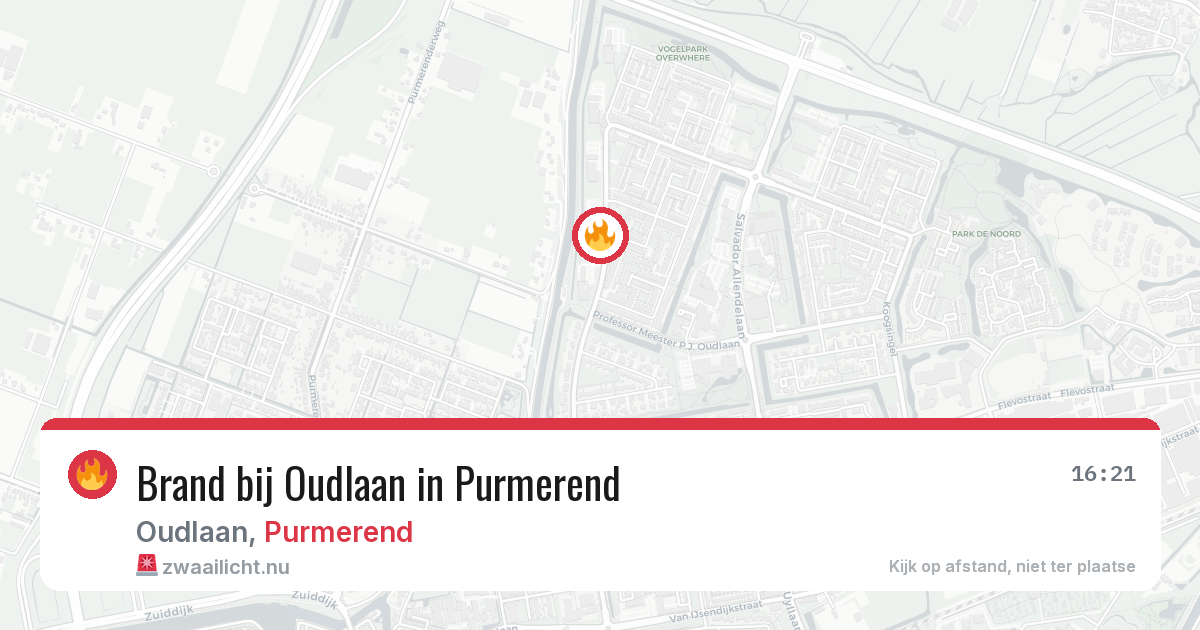 Brand bij Oudlaan in Purmerend — 22 mei 2026