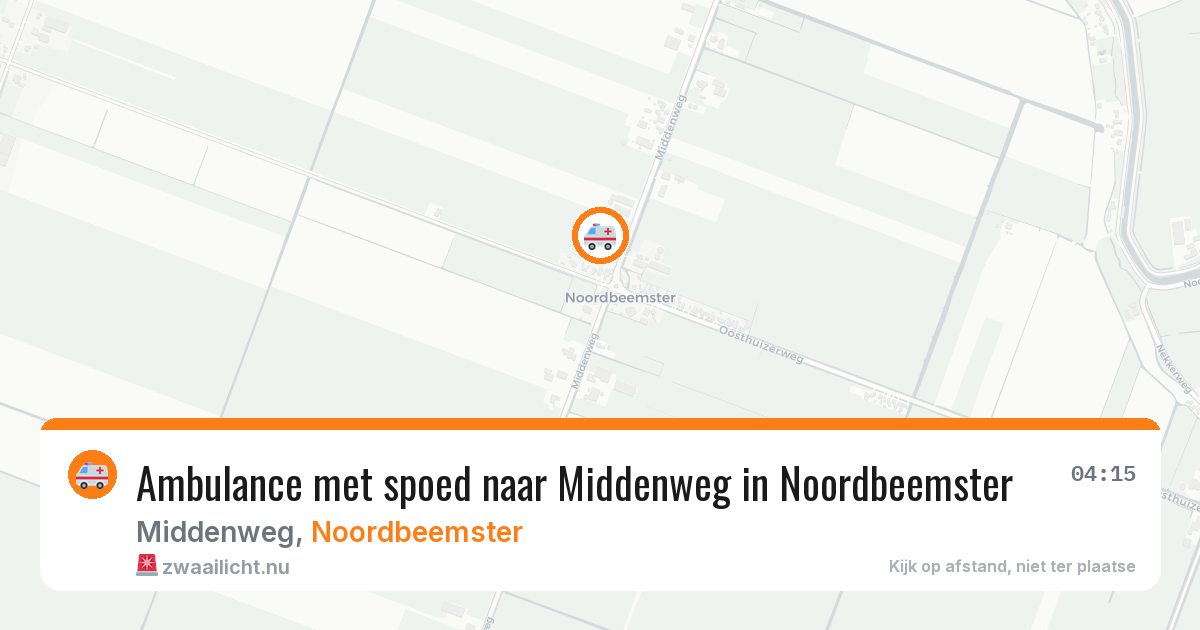 Ambulance met spoed naar Middenweg in Noordbeemster — 24 jan 2026