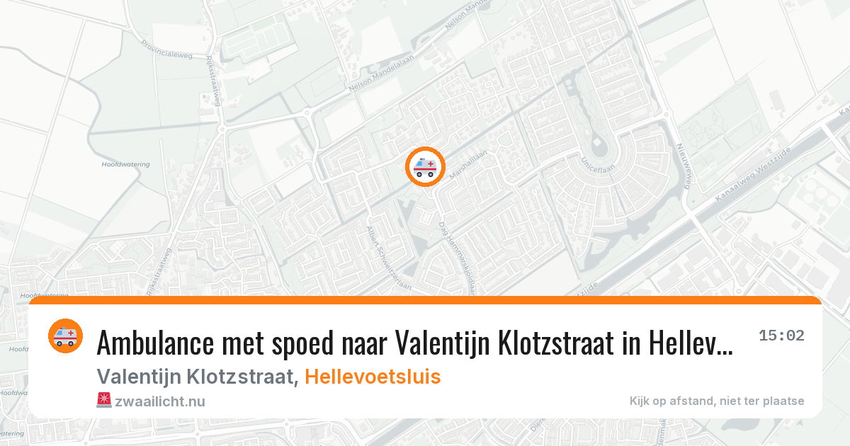 Ambulance met spoed naar Valentijn Klotzstraat in Hellevoetsluis — 19 mrt 2026