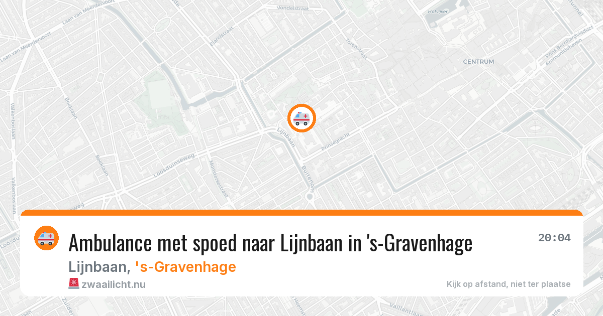Ambulance met spoed naar Lijnbaan in 's-Gravenhage — 17 jul 2026