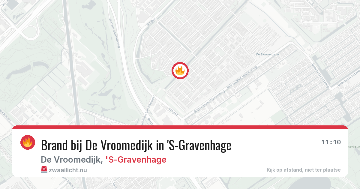 Brand bij De Vroomedijk in 'S-Gravenhage — 27 jul 2026
