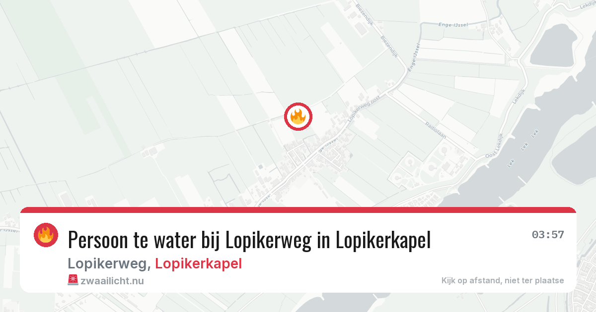 Persoon te water bij Lopikerweg in Lopikerkapel — 23 mei 2026