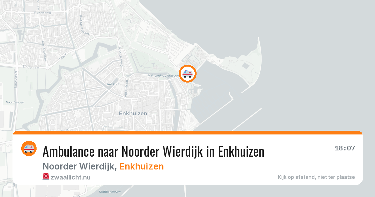 Ambulance naar Noorder Wierdijk in Enkhuizen — 12 mei 2026