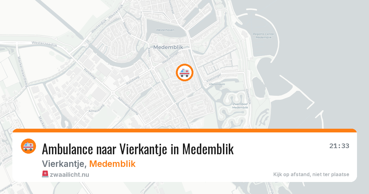 Ambulance naar Vierkantje in Medemblik — 10 jul 2026
