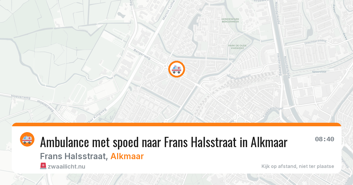 Ambulance met spoed naar Frans Halsstraat in Alkmaar — 21 mei 2026