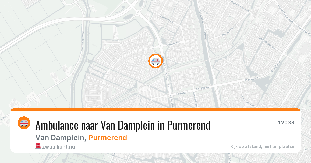 Ambulance naar Van Damplein in Purmerend — 24 jul 2026