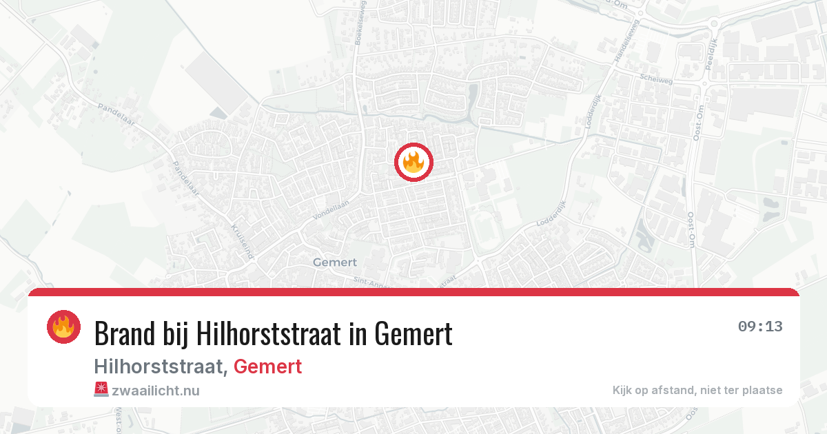 Brand bij Hilhorststraat in Gemert — 24 mei 2026