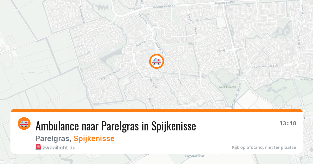 Ambulance naar Parelgras in Spijkenisse — 20 jul 2026