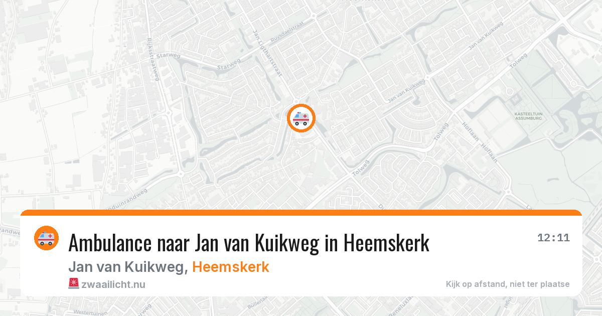 Ambulance naar Jan van Kuikweg in Heemskerk — 16 mrt 2026