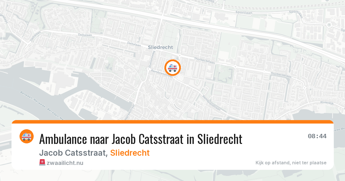 Ambulance naar Jacob Catsstraat in Sliedrecht — 15 apr 2026