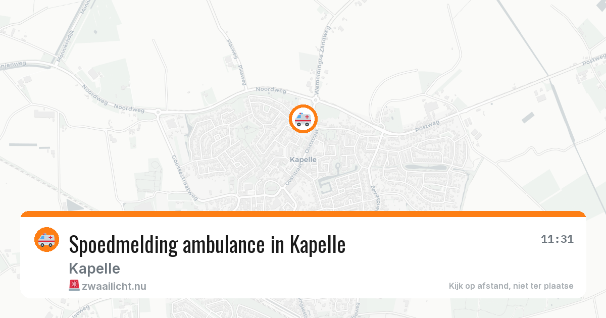 Spoedmelding ambulance in Kapelle — 10 apr 2026